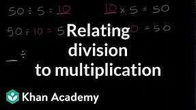 Examples relating multiplication to division | 3rd grade | Khan Academy