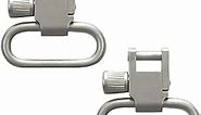 Detroit Leather Shop Pair of 1 Inch Tri-Lock Gun Sling Swivels All Metal (Four Choices)