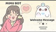 Setting up WELCOME / GREET message │Mimu Bot │Cute, Easy & Detailed│Updated Slash Command