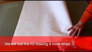 How to fold A0 drawing to A4