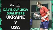 Davis Cup 2024 Qualifiers: Ukraine v USA (Oleksii Krutykh v Sebastian Korda)