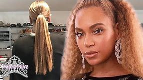 Beyonce reveals her long natural hair! Yonce with the #GOODHAIR