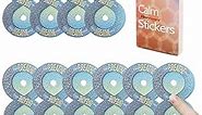 Calm Stickers for Anxiety Sensory Stickers Anti Stress Tactile Textured Stickers Combined with Breathing Exercise for Fidget Strips Suitable for Children and Adults (10 PC)(Dark Green-1)