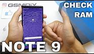 SAMSUNG NOTE 9 - HOW TO CHECK RAM STATUS