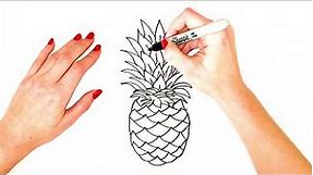 How To Draw A Pineapple Step By Step - Pineapple Drawing Easy | Drawing Tutorials