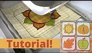 How to make a fall leaf coaster with an embroidery machine