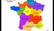 France administrative divisions- régions et départements