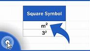 How to Write the Squared Symbol in Excel - EasyClick Academy
