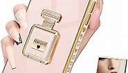 Buleens for iPhone 13 Pro Case with Metal Perfume Bottle Mirror Stand, Cute Women Girly Heart Cases for iPhone 13 Pro Case, Elegant Luxury Phone Cover for iPhone 13 Pro Case 6.1''