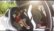 Tesla Model X third row access and car seats