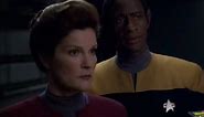 Star Trek Voyager, Relativity. 1 of 4 Janeway captures Seven of Nine.