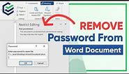 2023 How to Remove Password(Restrict Editing) from Word Document [Tutorial]