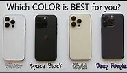 iPhone 14 Pro All Colors Unboxing & Hands On Comparison! - Gold vs Silver vs Space Black vs Purple