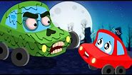 Zombie In The Dark | Little Red Car | Halloween Videos For Children | Kids Channel Cartoons