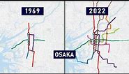 Evolution of the Osaka Metro 1933-2022 (animation)
