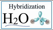 Hybridization of H2O (description of hybrid orbitals for O)