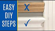 How to Cut End Cap for Chair Rail Molding (Dead End Crown Molding, Baseboard, any trim molding)