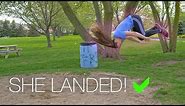 How Jaclyn Landed The Front Flip Her First Try (On Ground)