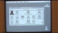 Apple Macintosh Classic (1990) Start Up and Demonstration