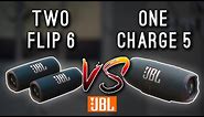 JBL Charge 5 vs TWO JBL Flip 6