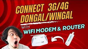 How to connect USB dongle/wingle with WiFi modem or router.