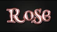 Rose Gold Text Photoshop Tutorial