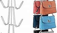 ZEDODIER Purse Hanger Organizer for Closet, 2 Pack Hanging Bag Holder, Keeping Purses Visible and in Good Condition, Metal Handbag Storage Hook Backpack Rack Space Saving Hanger, Silver