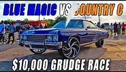 BLUE MAGIC VS COUNTRY C $10,000 GRUDGE RACE - YOUNG JEEZY CAR SHOW DONK RACING