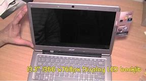 Acer Aspire S3 Ultra Book Unboxing and Quick Look