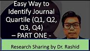 Easy Way to Identify Journal Quartile (Q1, Q2, Q3, Q4) - PART ONE