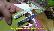 Easy and Quick Altered Clothespins using spray paint