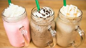 Make a Starbucks Frappuccino / Cotton Candy Frappuccino, Java Chip Frappuccino & Caramel Frappuccino