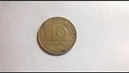 10 Centimes France Coin. Date: 1963