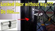 open locked door without key - replace euro cylinder lock