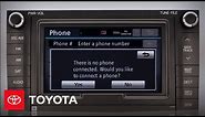 2011 - 2012 Sienna How-To: Bluetooth Cell Phone (with Navigation) | Toyota