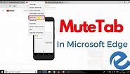 How To Mute A Tab In Microsoft Edge