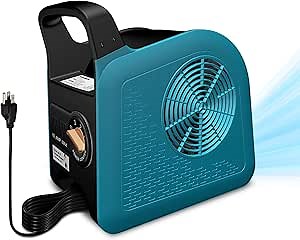 High Velocity Floor Drying Fan for Cooling, 355 CFM Air Mover Blower Fan for Job Site and Home, 3 Speeds Portable Industrial Fans for Garage, Shop, Patios, Attic, Blue