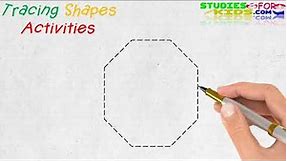 Tracing shapes worksheets for kindergarten free printable pdf