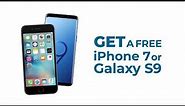 AirTalk is offering FREE iPhone 7 or Samsung S9 & FREE Unlimited Plan Monthly