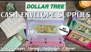 DOLLAR TREE Cash Envelope Supplies | DIYs | Cash Envelopes | Savings Challenges | Budget Friendly