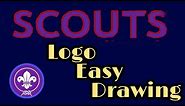 SCOUT SYMBOL DRAWING/WORLD SCOUT DAY POSTER2022/SCOUTS & GUIDE LOGO EASYDRAWING/#scout #scoutsguides
