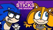 Sonic Meets Sticks the Badger
