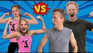 Dads VS Daughters! Who is Stronger? Payton & Salish Team Up!