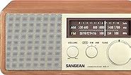 Sangean WR-11 Wood Cabinet AM/FM Table Top Analog Radio Wooden