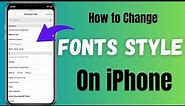 how to change font style in iphone | iphone font style change | change font style in iphone