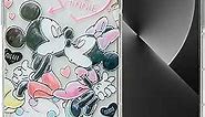 iFiLOVE for iPhone 15 Cute Case, Girls Kids Women Cute Cartoon Minnie Mickey Kiss Character Slim Soft TPU Clear Protective Case Cover for iPhone 15 (Minnie Mickey Kiss)