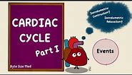 Cardiac Cycle | Events | Part 1 | Cardiac Physiology
