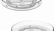 Food Grade BPA Free Clear Lazy Susan 2 Pack, 10.6 Inch Kitchen Cabinet Turntable Organizer, Spinning Storage Container for Fridge Pantry Vanity Bathroom Countertop Makeup