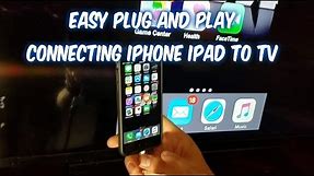 How to connect iPhone iPad to TV screen with wire HDMI cable