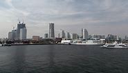 Yokohama bay  and skyline time lapse - Free Stock Video